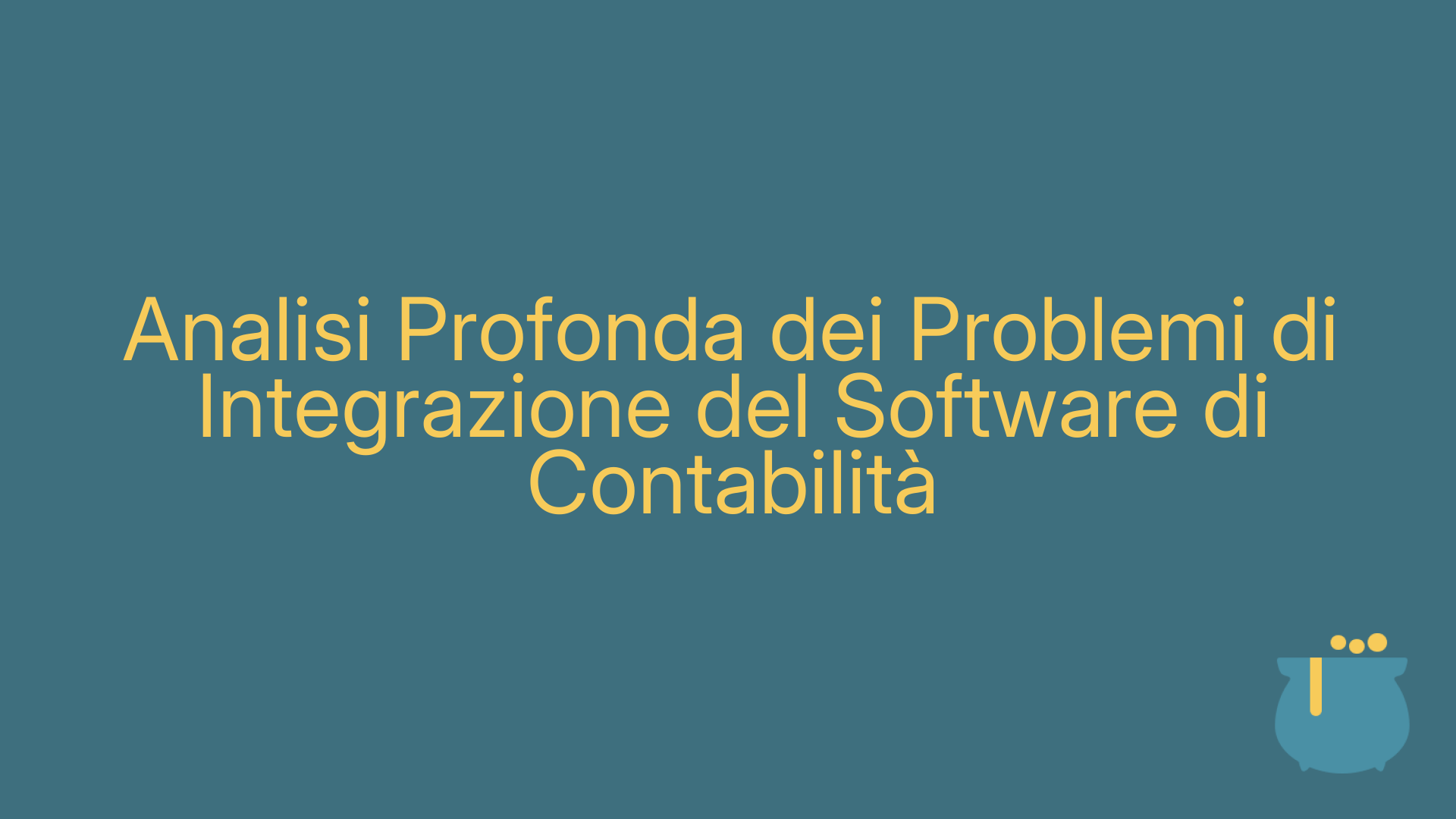 Analisi Profonda dei Problemi di Integrazione del Software di Contabilità