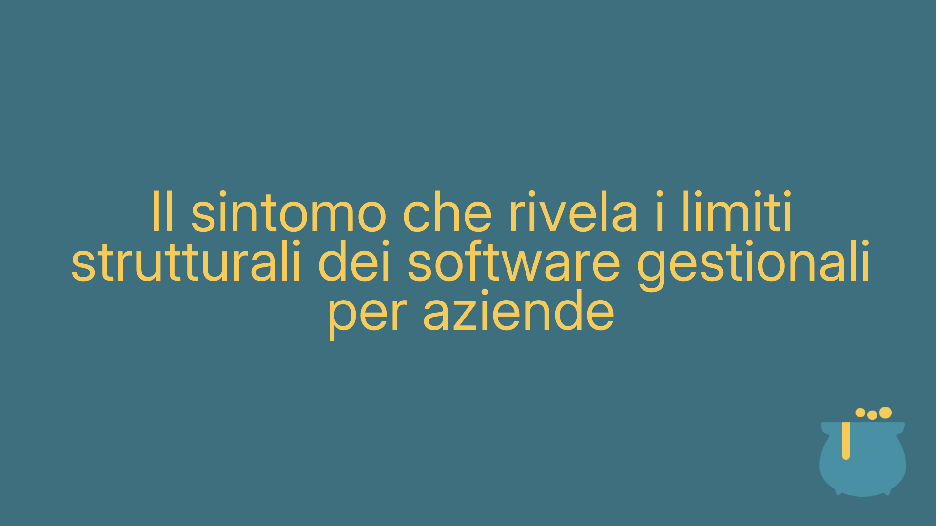 Il sintomo che rivela i limiti strutturali dei software gestionali per aziende