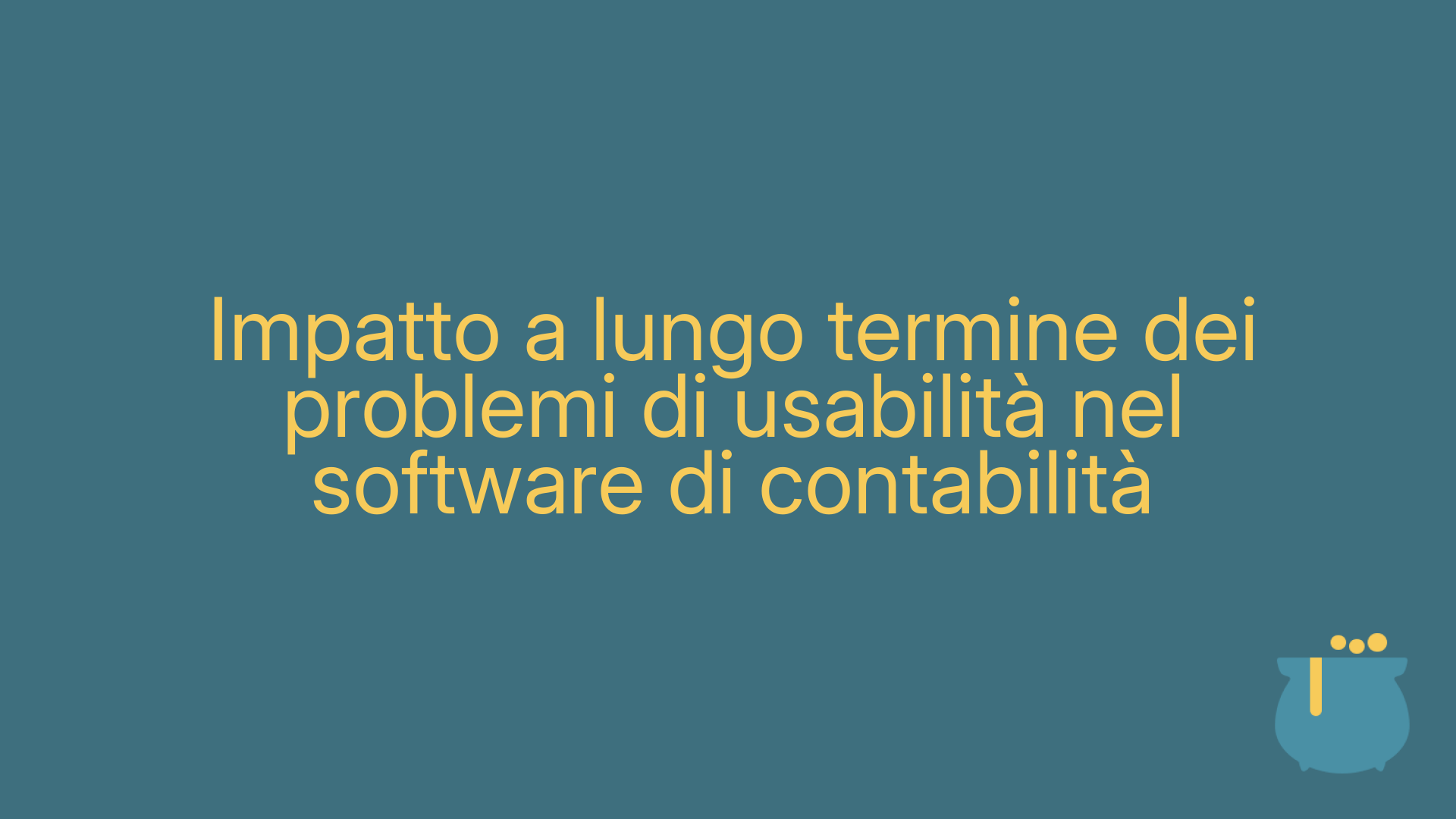 Impatto a lungo termine dei problemi di usabilità nel software di contabilità