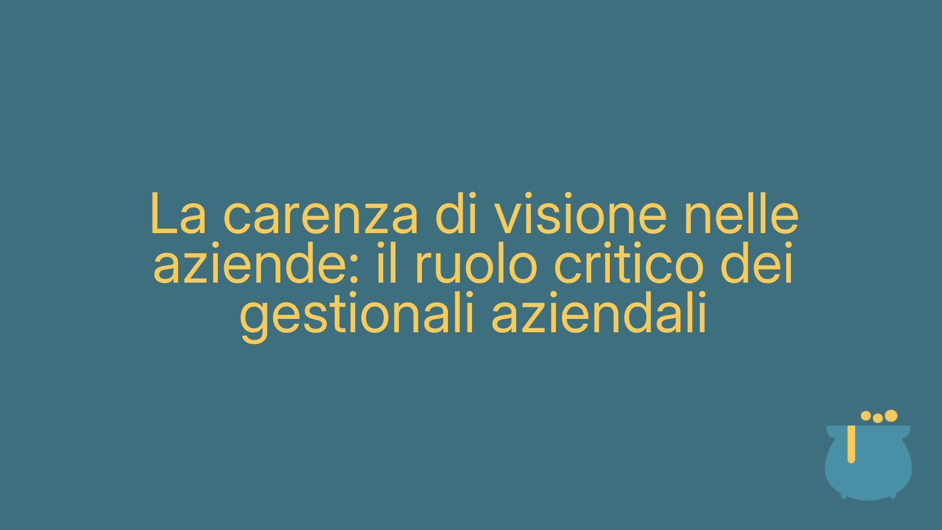 La carenza di visione nelle aziende: il ruolo critico dei gestionali aziendali