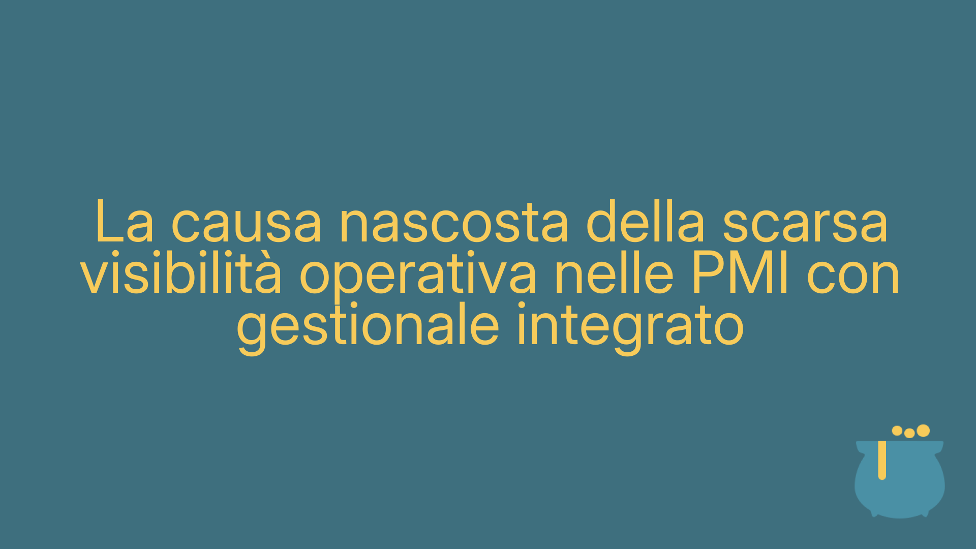 La causa nascosta della scarsa visibilità operativa nelle PMI con gestionale integrato