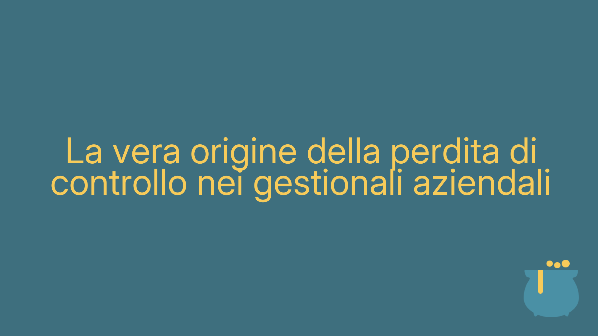 La vera origine della perdita di controllo nei gestionali aziendali