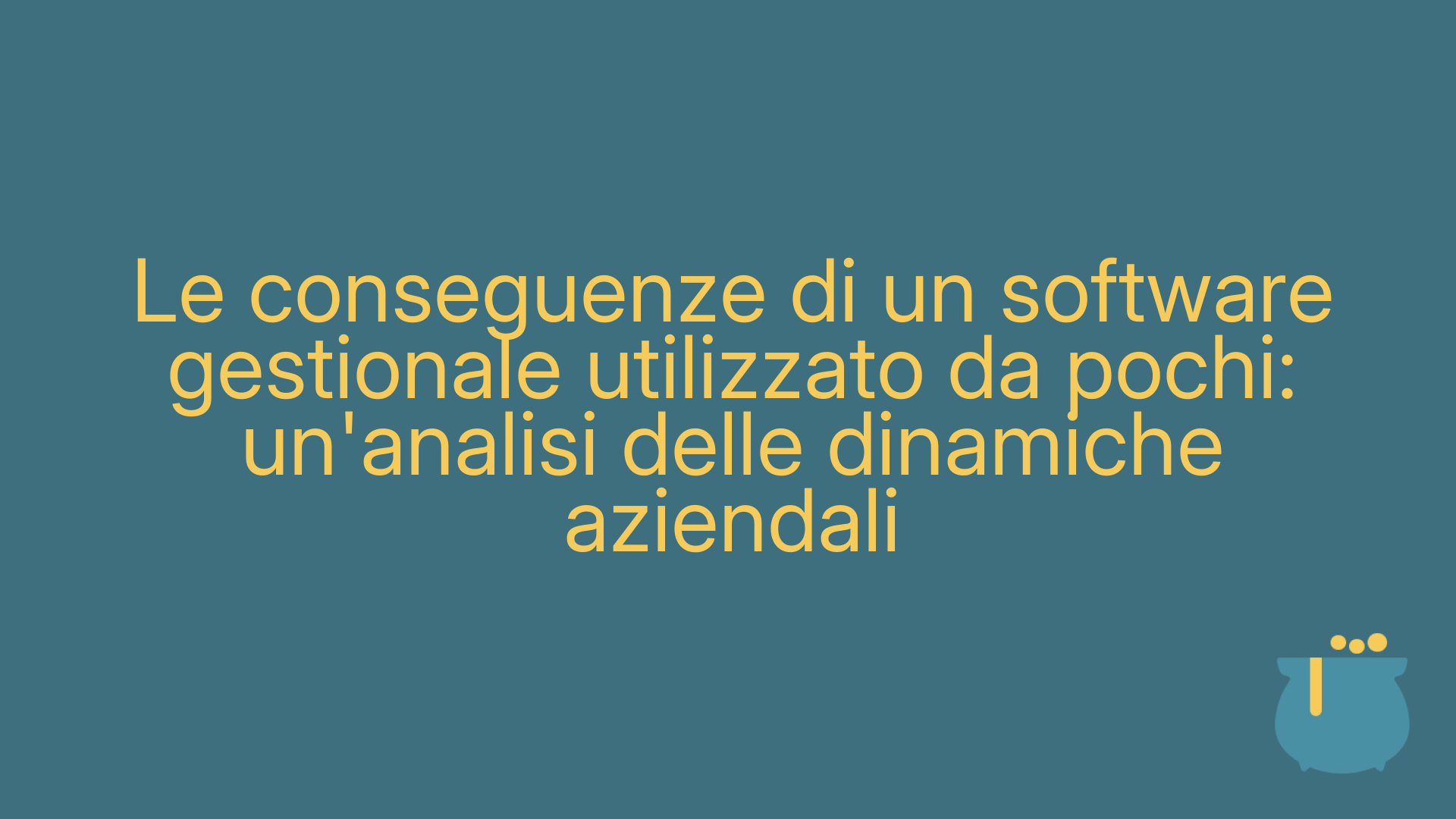 Le conseguenze di un software gestionale utilizzato da pochi: un'analisi delle dinamiche aziendali