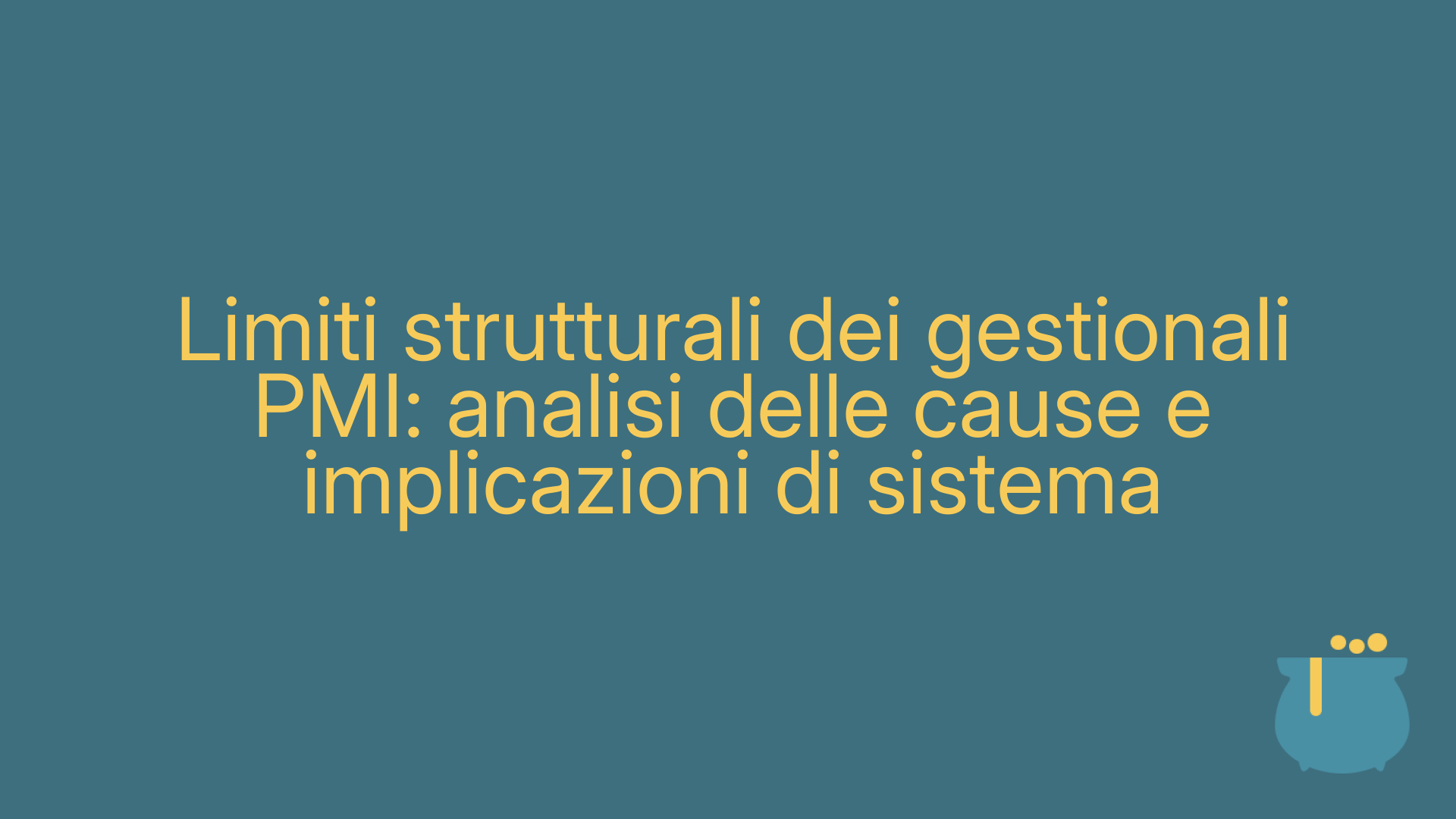 Limiti strutturali dei gestionali PMI: analisi delle cause e implicazioni di sistema