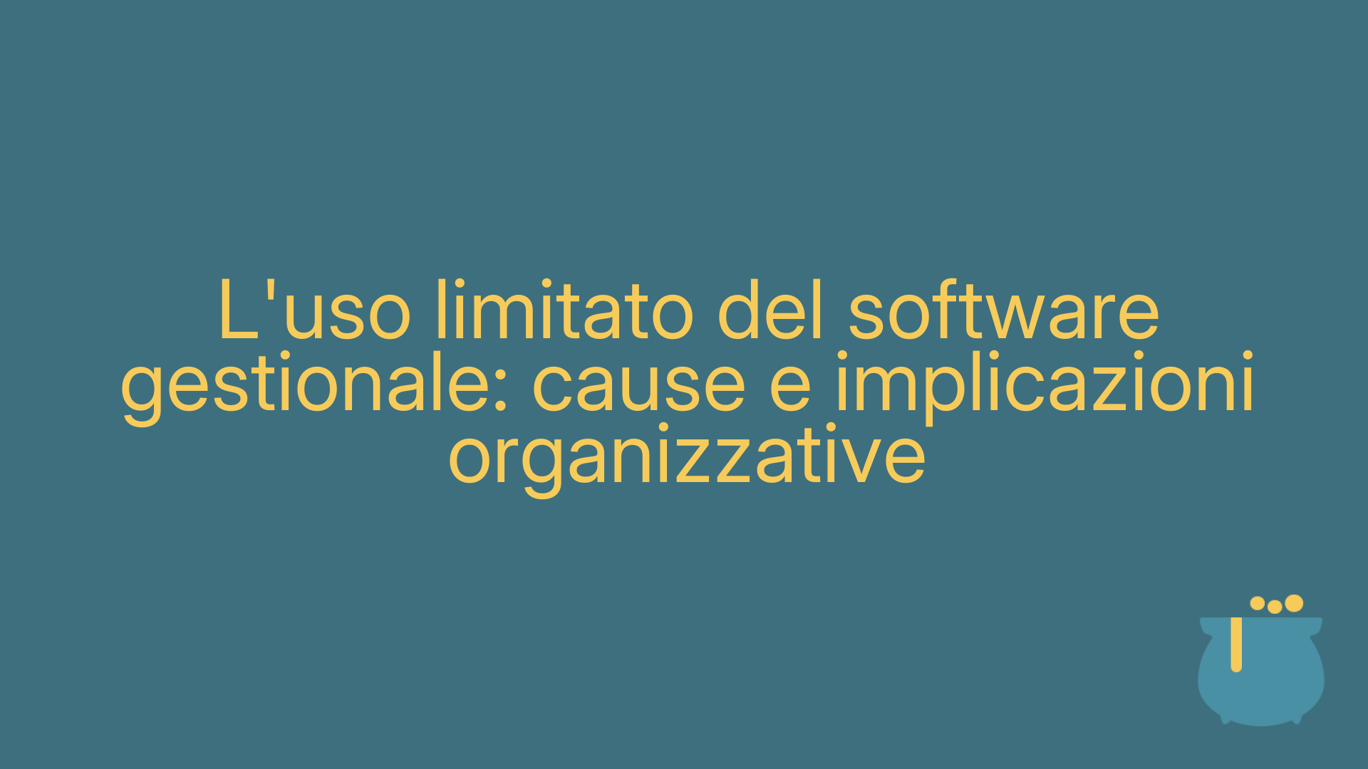 L'uso limitato del software gestionale: cause e implicazioni organizzative