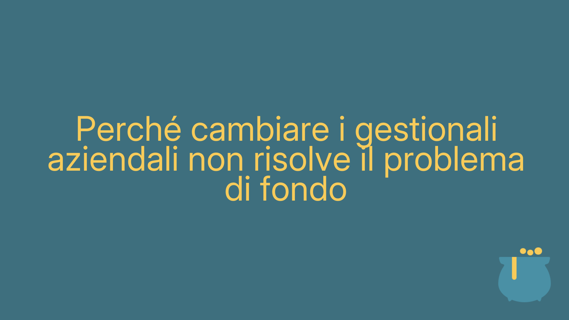 Perché cambiare i gestionali aziendali non risolve il problema di fondo