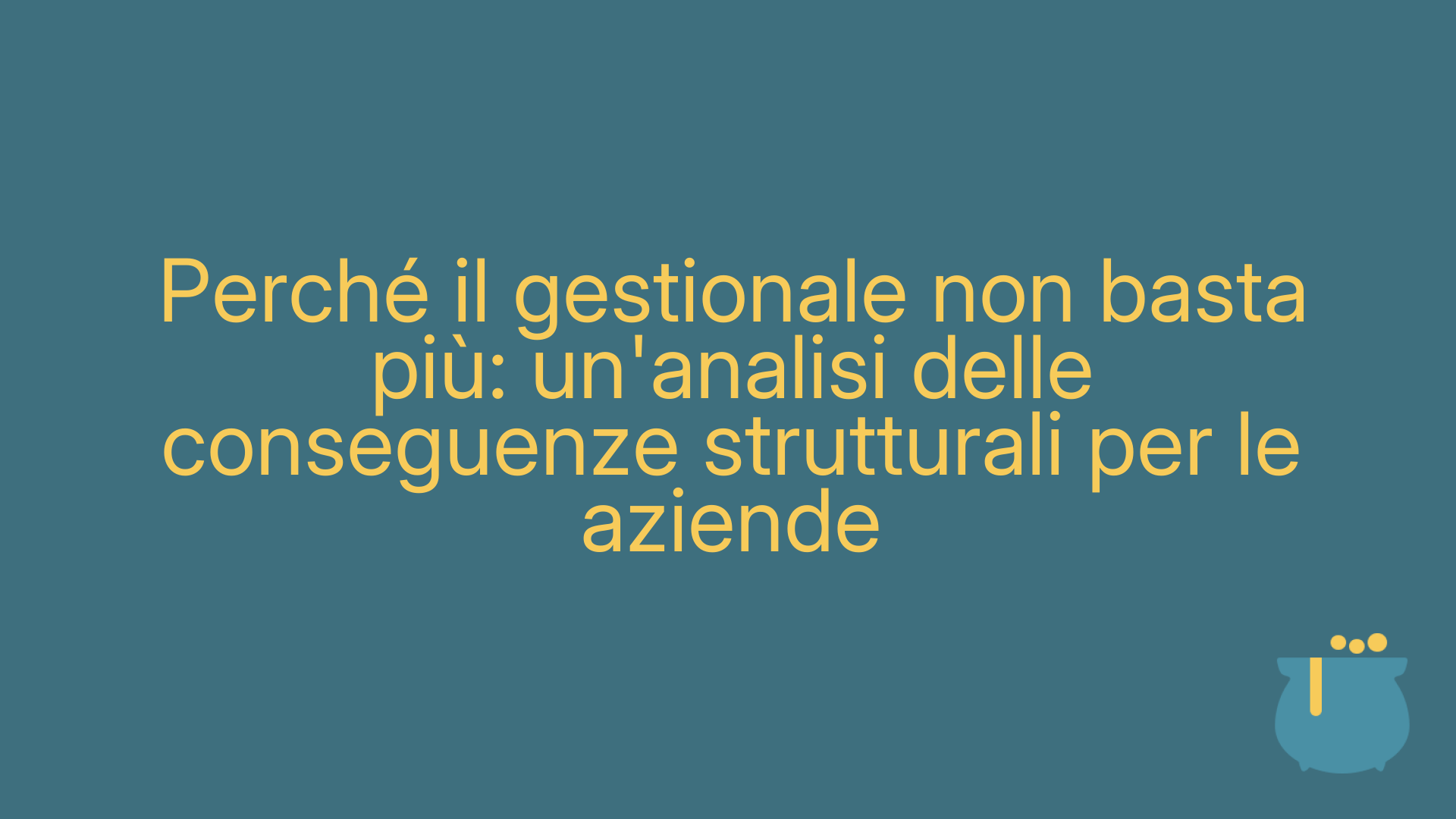Perché il gestionale non basta più: un'analisi delle conseguenze strutturali per le aziende
