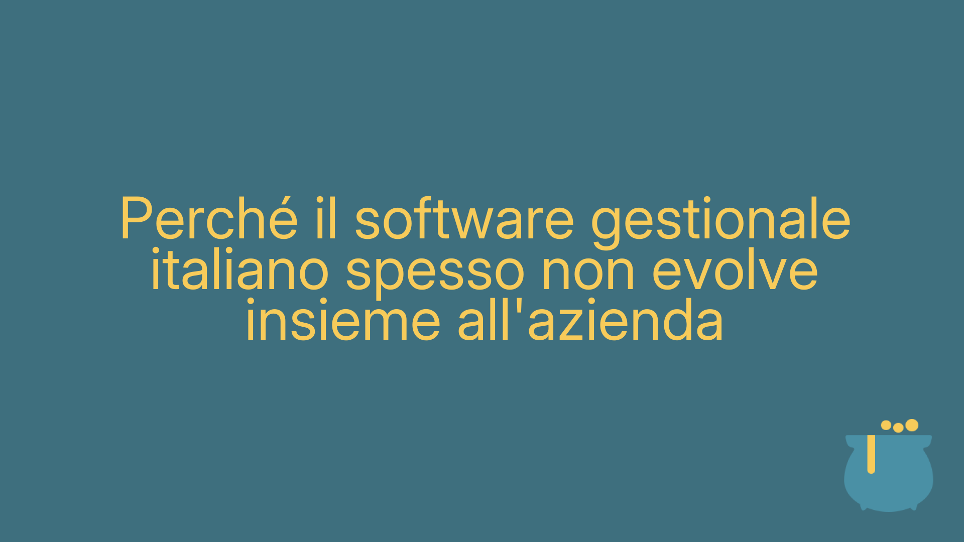 Perché il software gestionale italiano spesso non evolve insieme all'azienda