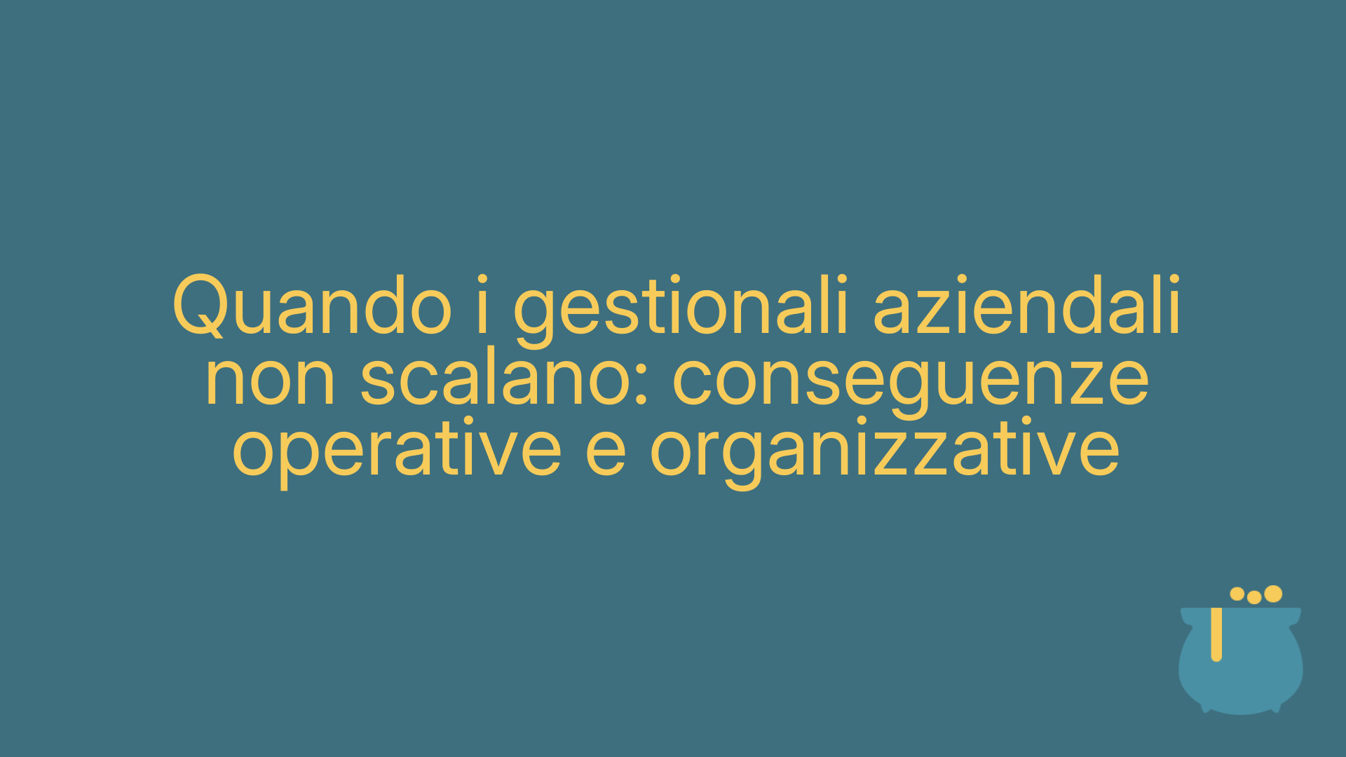 Quando i gestionali aziendali non scalano: conseguenze operative e organizzative