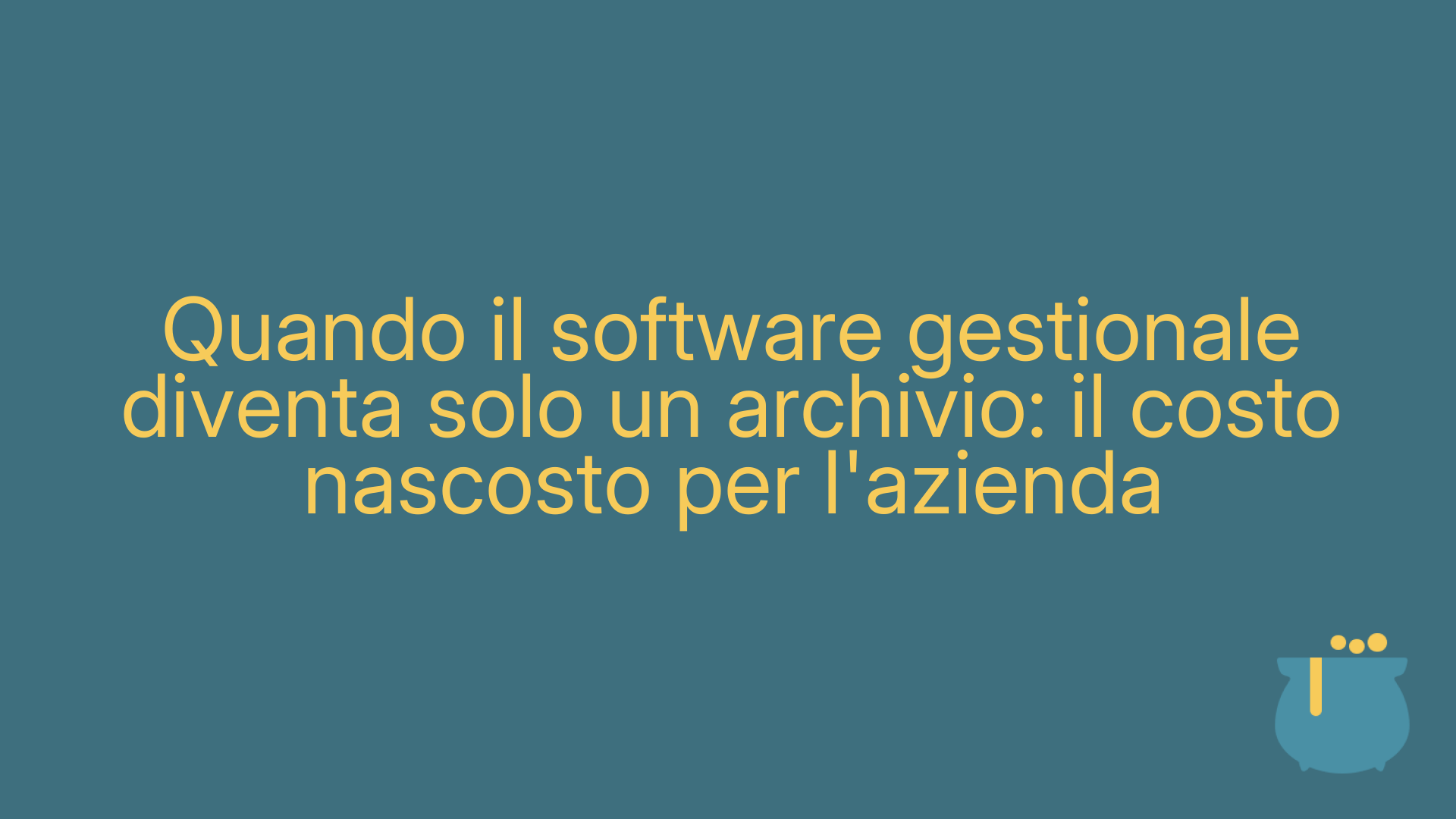 Quando il software gestionale diventa solo un archivio: il costo nascosto per l'azienda