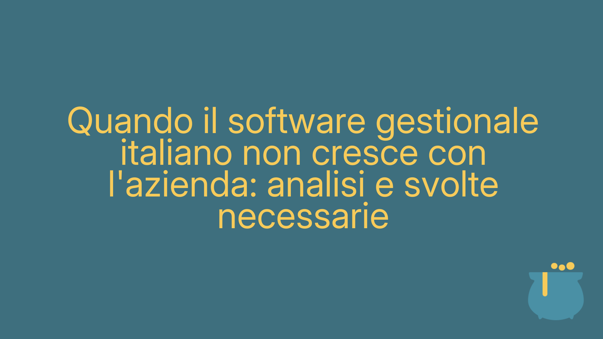 Quando il software gestionale italiano non cresce con l'azienda: analisi e svolte necessarie