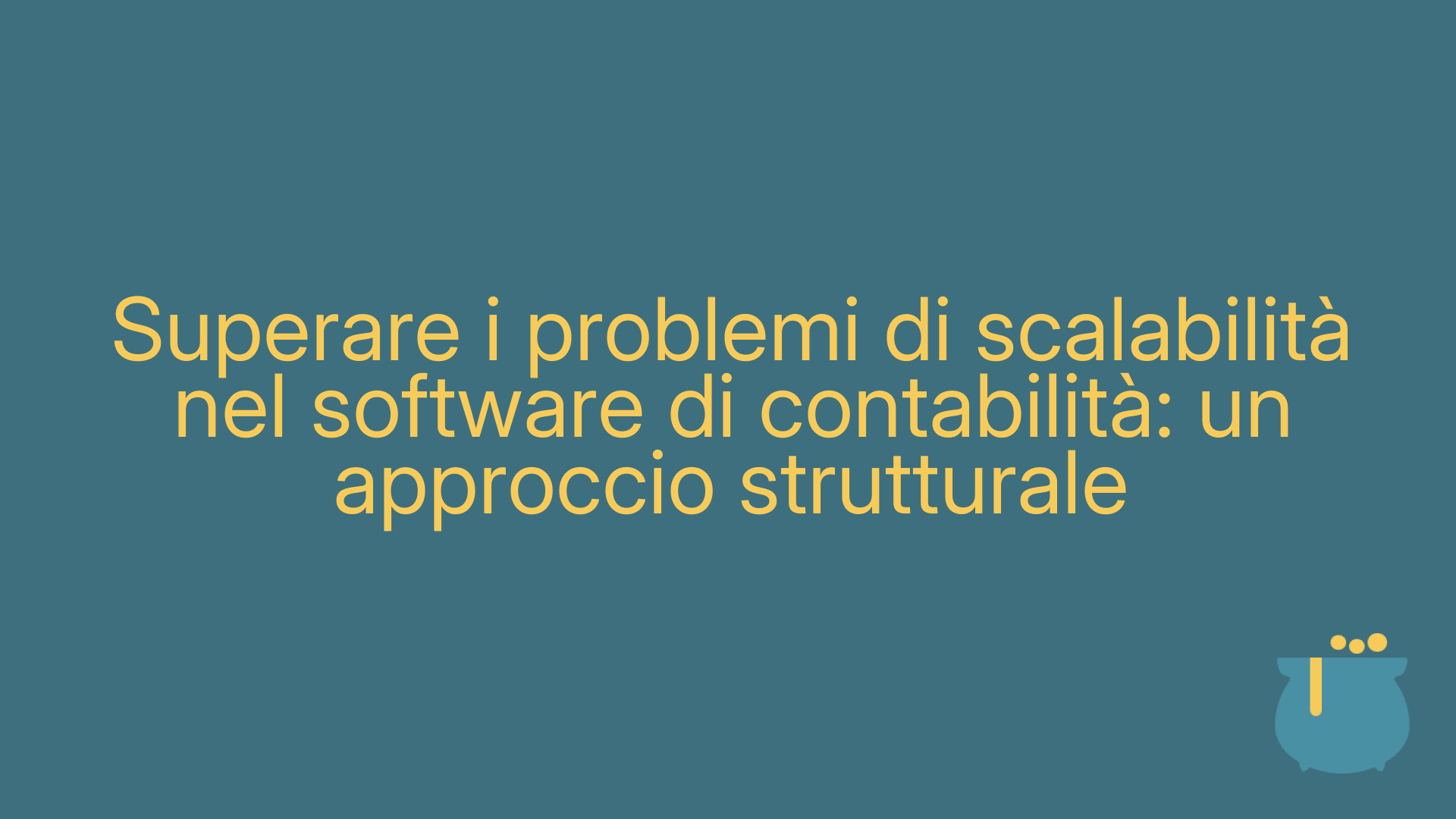 Superare i problemi di scalabilità nel software di contabilità: un approccio strutturale